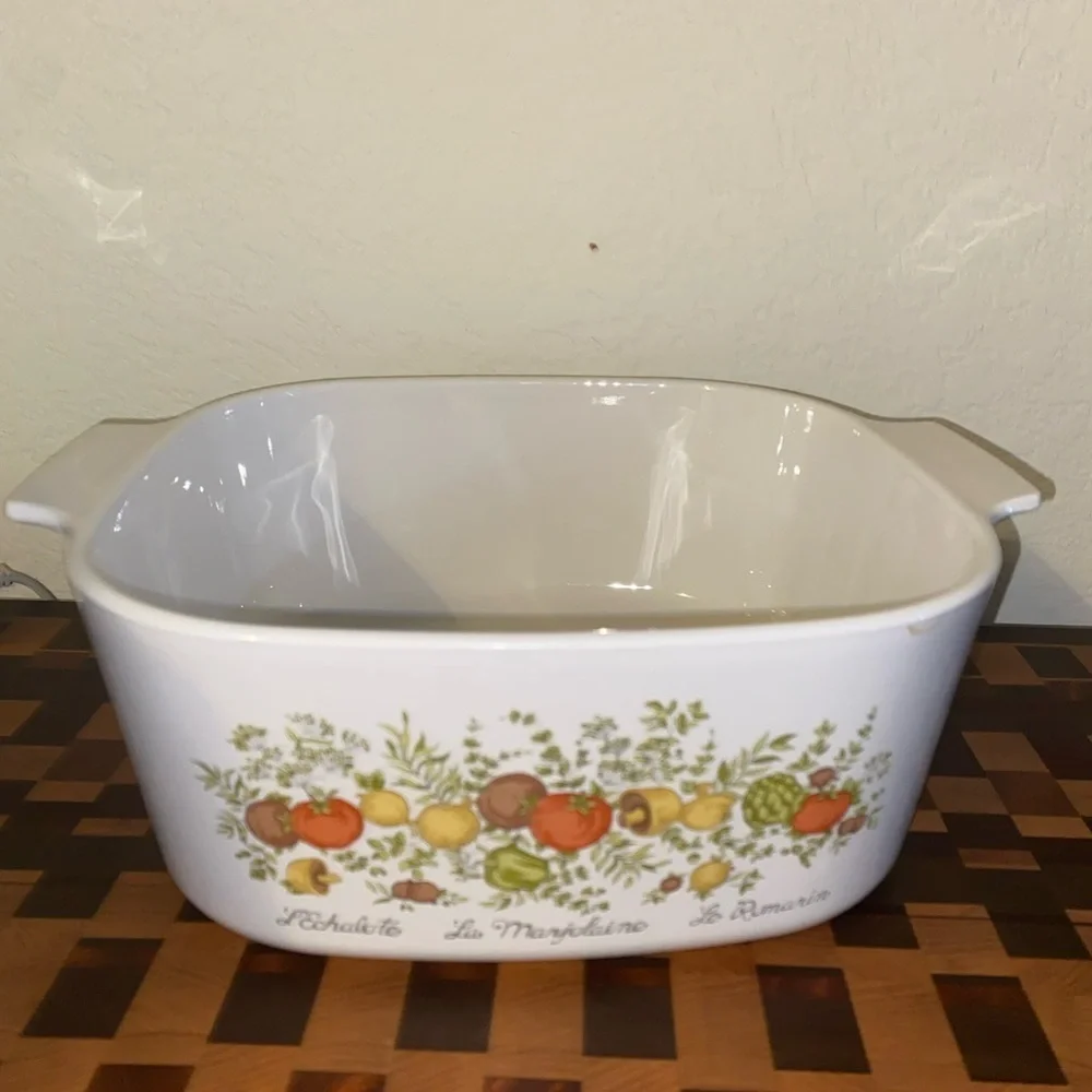 Vintage CorningWare Pyrex Spice of Life L'Echalote 5QT A5B Casserole Dish Rare
